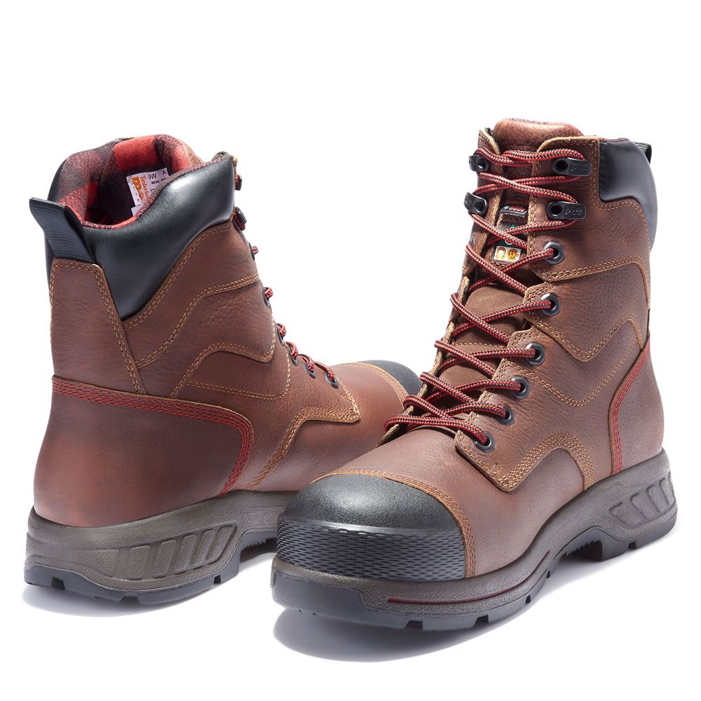 Timberland Mens Work Boots PRO® Endurance HD 8\" Comp Toe - Brown/Black - India CP3467125